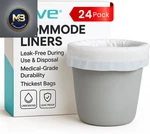 Commode Liners For Bedside Toilet Chair Bucket, Bedpan (24 Pack) - Caregiver Sup. Fixed Price $19.99.