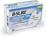 B-sure Anal Leakage Pads, BOX/24 White. Fixed Price $17.30.