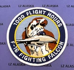 Us Air Force F-16 Fighting Falcon 1000 Flight Hours 4-INCH Patch (afa). Fixed Price $9.00.
