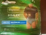 Depend Fit-flex Incontinence Underwear For Men Maximum Absorbency L/xl 17 Count. Fixed Price $39.88.
