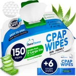 Cpap Mask Wipes - 150 Count Jumbo Pack + 6 Travel Sheets Dura Cleanse Extra La. Fixed Price $23.75.