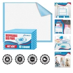 Ultra-absorbent Bed Pads 40''X36'' 10 Count Overnight Protection & Comfort. Fixed Price $29.69.