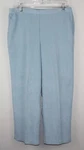Alfred Dunner Women's Lt Blue Sz 14 Pull-on Dress Pants Elastic At Waist Pockets. Fixed Price $13.95.