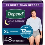 Depend Night Defense Incontinence Underwear For Men Xl 48 Count. Fixed Price $38.24.