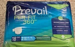 Prevail Per-fit 360 Adult Incontinent Brief Large Heavy Absorbency -18/BAG. Fixed Price $21.73.