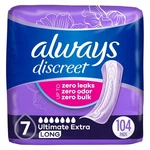 Always Discreet Adult Women's Incontinence Pads, 7 Drop Absorb, Long, 104 Count. Fixed Price $58.88.
