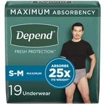 Depend Fit Flex Incontinence Underwear Men Maximum Absorbency Gray 38CT. Fixed Price $59.99.