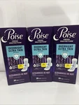 (3) Poise Overnight Ultra Thin Pads W/wings #8 Extra Absorbent 60 Ct Total New. Fixed Price $36.99.