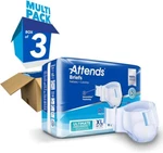 Attends Adult Unisex Disposable Briefs, X-large, 58"-63" Waist With Securegrip. Fixed Price $34.99.