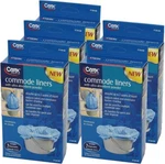 Carex Commode Holds 2 Quarts Liquid, Packs Of 7 Liners, 35 Count. Fixed Price $30.99.