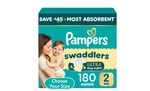 Pampers Swaddlers Diapers Size 2, 10-22 Lbs, 180 Count 100% Leakproof New. Fixed Price $70.99.