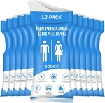 Dibbatu Disposable Urine Bag, 12/24 Pcs Pee Bags For Travel Women/men, 800ML. Fixed Price $36.61.