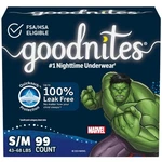 Goodnites Boys' Bedwetting Underwear S/m 43-68 Lbs 99 Ct 3X33. Fixed Price $95.05.