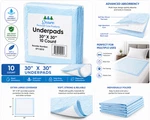 Secure Underpads 30X30 Disposable Bed 10 Ct Waterproof Absorbent Incontinen. Fixed Price $26.67.