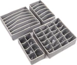 4-PACK Drawer Organizer Closet Dividers For Underwear, Socks, Bras, Sca.... Fixed Price $23.99.