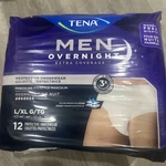 Tena Men's Overnight Underwear Size L/xl Extra Coverage 12CT Sealed. Fixed Price $18.74.