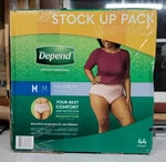 Depend Fit-flex Incontinence Underwear For Women Maximum 31-37 Waist 44 Ct.. Fixed Price $9.99.