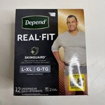 Depend Real Fit Incontinence Underwear For Men, L/xl, Maximum Absorbency, 12 Ct. Fixed Price $18.99.