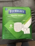 Fitright Ultra Stretch Adult Diapers Medium 20 Count. Fixed Price $12.00.