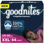 Goodnites Girls' Nighttime Underwear Xxl 120-165 Lbs 54 Ct. Fixed Price $95.05.