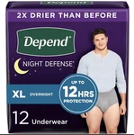 Depend Defense Overnight Underwear For Men. Fixed Price $50.00.