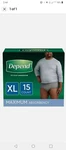 30 Maximum Fit Flex Underwear Mens Size Xl (2 15 Count Packs) Depends Diapers. Fixed Price $23.98.