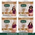 Depend Silhouette Women's Incontinence Postpartum Underwear Max Absorbency 52. Fixed Price $17.69.