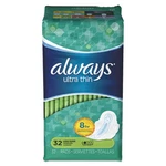 Procter & Gamble 95251 Ultra Thin Pads With Wings, Super Long, 32/PACK, 6/CARTON. Fixed Price $31.14.
