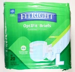 Medline Fitright Optifit Briefs 20 Pack Large Etra Adult Diapers Incontinence.. Fixed Price $17.57.
