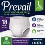 Prevail Per-fit Women's Underwear, Large (38 50") 18 Count Purple. Fixed Price $18.99.