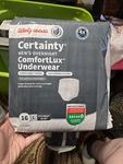 Walgreens Certainty Mens Overnight Underwear Size 16 Ct Maximum Absorbency. Fixed Price $7.49.