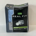 Depend Real Fit Briefs Men Size / Xl Waist 38-50" One Box Of 10 Open. Fixed Price $10.95.