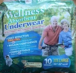 Wellness Absorbant Underwear Xxlarge 60" -80" Waist Qty Of 9 In Pacakage. Fixed Price $55.00.