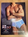 1986 Fruit Of The Loom Men's Underwear "first-class Male" Print Ad Photo. Fixed Price $12.49.