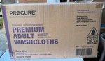 Procure PC263S 8"X12" Premium Adult Washcloths Wipes Disposable Packs Of 50. Fixed Price $135.00.