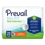 Absorbent Underwear Prevail Nu-fit Pull On With Tear Away Seams Adult X-large. Fixed Price $80.41.