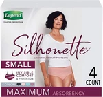 Depend Silhouette, Women, Underwear That Protects, Small-maximum, 4 Count. Fixed Price $19.99.