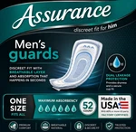 Assurance Men Guards, Maximum Absorbency, 52 Count. Fixed Price $24.79.
