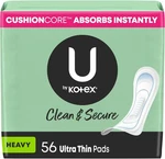 By Kotex Clean & Secure Ultra Thin Pads Heavy Absorbency Regular Long 56 Count. Fixed Price $34.19.
