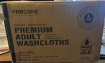 Procure PC265S 8"X10" Premium Adult Washcloths Wipes Disposable 12 Packs Of 64. Fixed Price $70.00.
