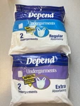 Adult Diapers Briefs 1996 Depends Extra And Reg Two Packs Of 2 Vintage. Fixed Price $19.99.