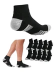 Members Mark Mens Quarter Top Black & Grey Socks X10 Pairs Shoe Size 6-12. Fixed Price $38.99.