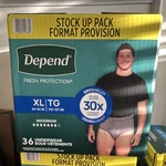 Depend Fresh Protection Xl Tg Incontinence Underwear Gray Men 36 Count. Fixed Price $24.00.