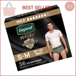 Depend Real Fit Adult Diapers, Incontinence Underwear For Men, Disposable, Maxim. Fixed Price $77.84.