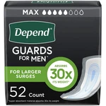 Guards Incontinence Pads For Men, Maximum Absorbency, 52 Count. Fixed Price $40.00.