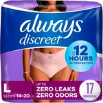 Always Discreet Adult Incontinence Underwear For Women, Large, 17 Count. Fixed Price $22.44.