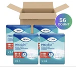 Tena Proskin Unisex Briefs, Medium, 34-47", 4-PACKS, 56-COUNT Box Total. Fixed Price $27.50.