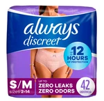 Always Discreet Incontinence Underwear S/m 42 Ct Women Max Absorbency. Fixed Price $39.99.