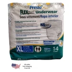 Presto Plus Maximum Absorbency Underwear Xl (58 68WAIST) White 14 Ct New. Fixed Price $13.69.