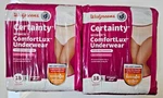 Walgreens Certainty Adult Incontinence Underwear For Women Maximum Large 36 Pack. Fixed Price $24.44.